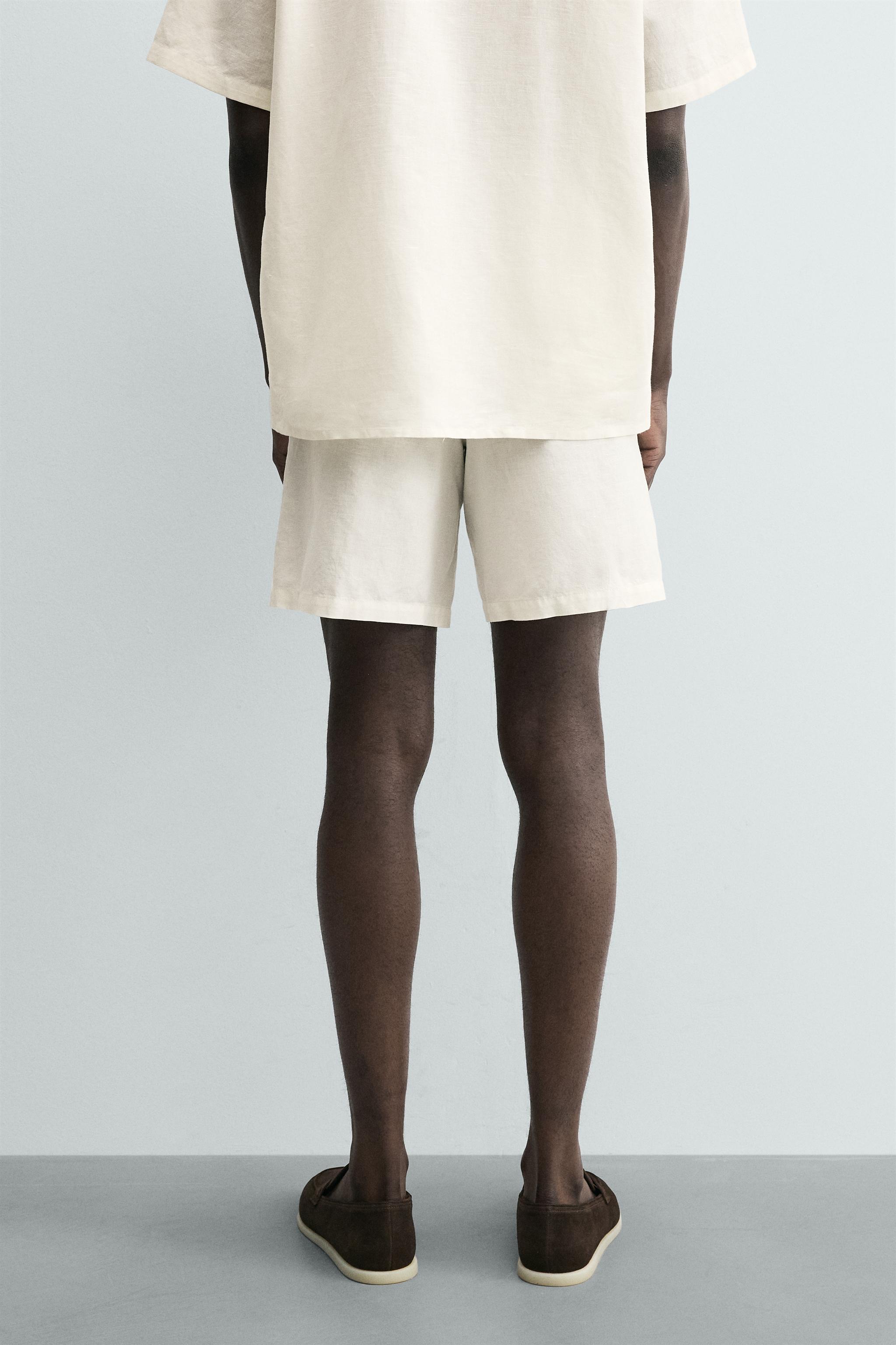 REGULAR FIT HEMP-COTTON SHORTS